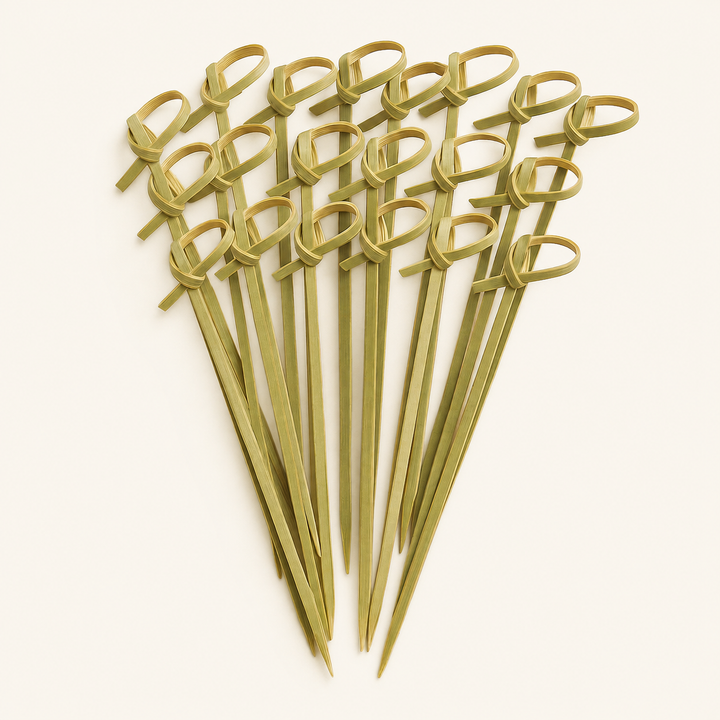 Bamboo Knot Cocktail Picks – 4.5, 6 Inch by Tia Leaf