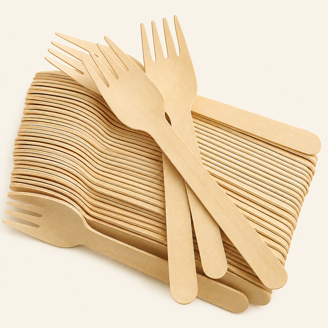 Wooden Forks – 100, 200 Count by Tia Leaf