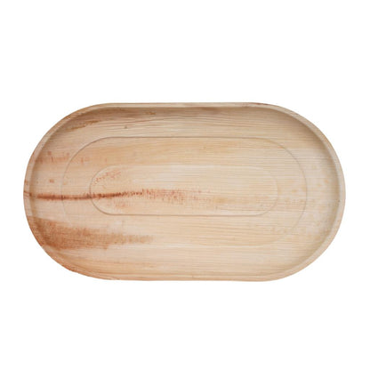 22" x 12" Oval Palm Leaf Trays - Tia Leaf