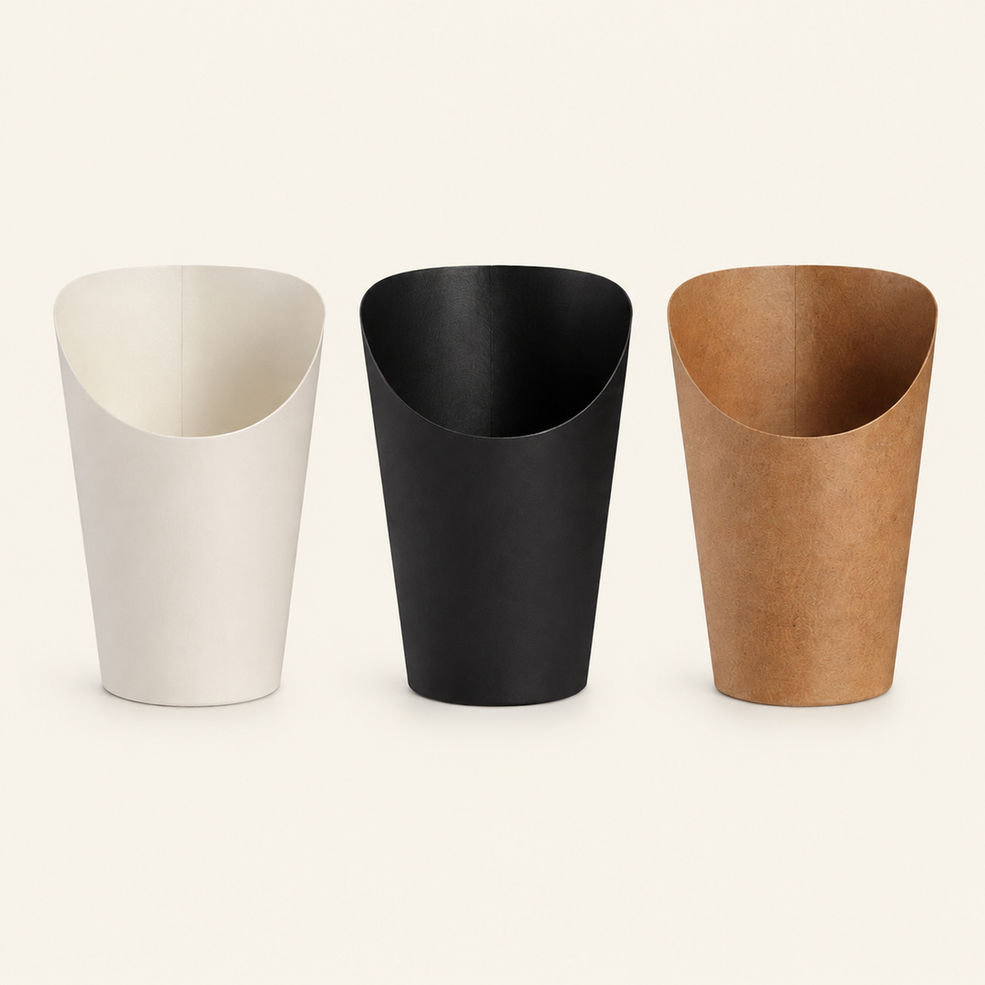Disposable Kraft Paper Cups – 12oz, 14oz, 16oz by Tia Leaf