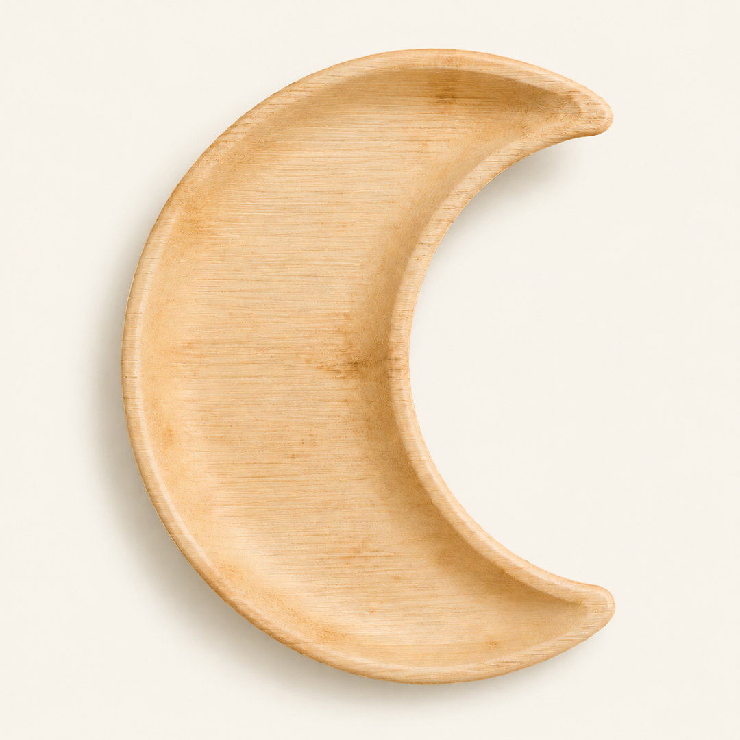 Moon Palm Leaf Tray – 12x10 Inch by Tia Leaf
