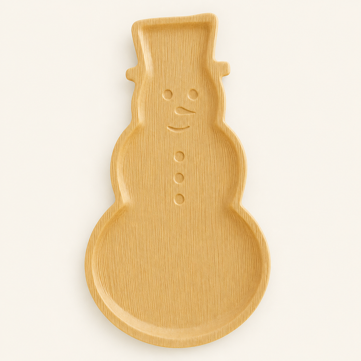 Snowman Palm Leaf Tray – 17x10 Inch by Tia Leaf