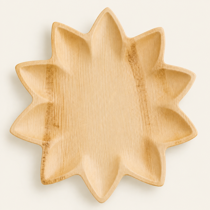 Sunflower Palm Leaf Tray – 12 Inch by Tia Leaf