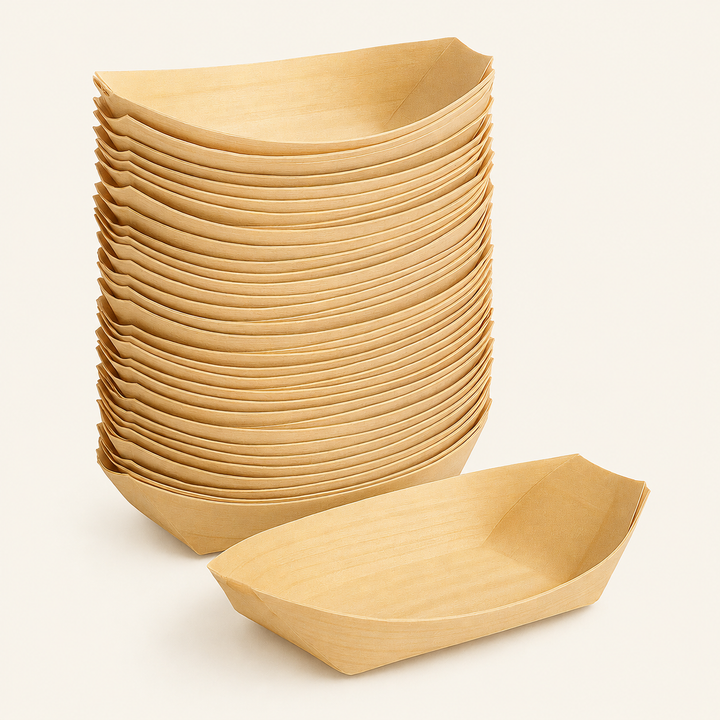 Wooden Boats – 6, 8 Inch by Tia Leaf