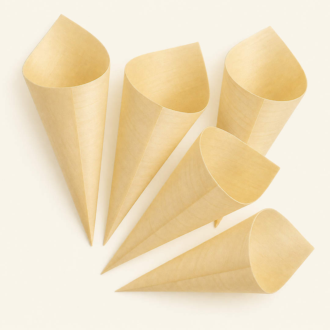 Wooden Cones – 5, 6, 7 Inch by Tia Leaf