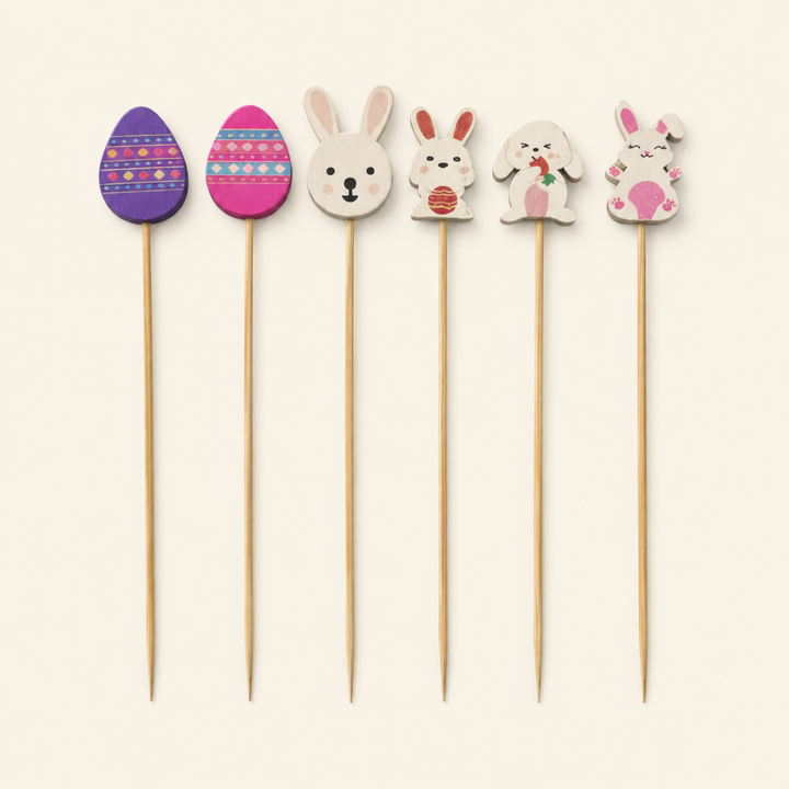 Wooden Easter Cocktail Picks – 5.5 Inch by Tia Leaf
