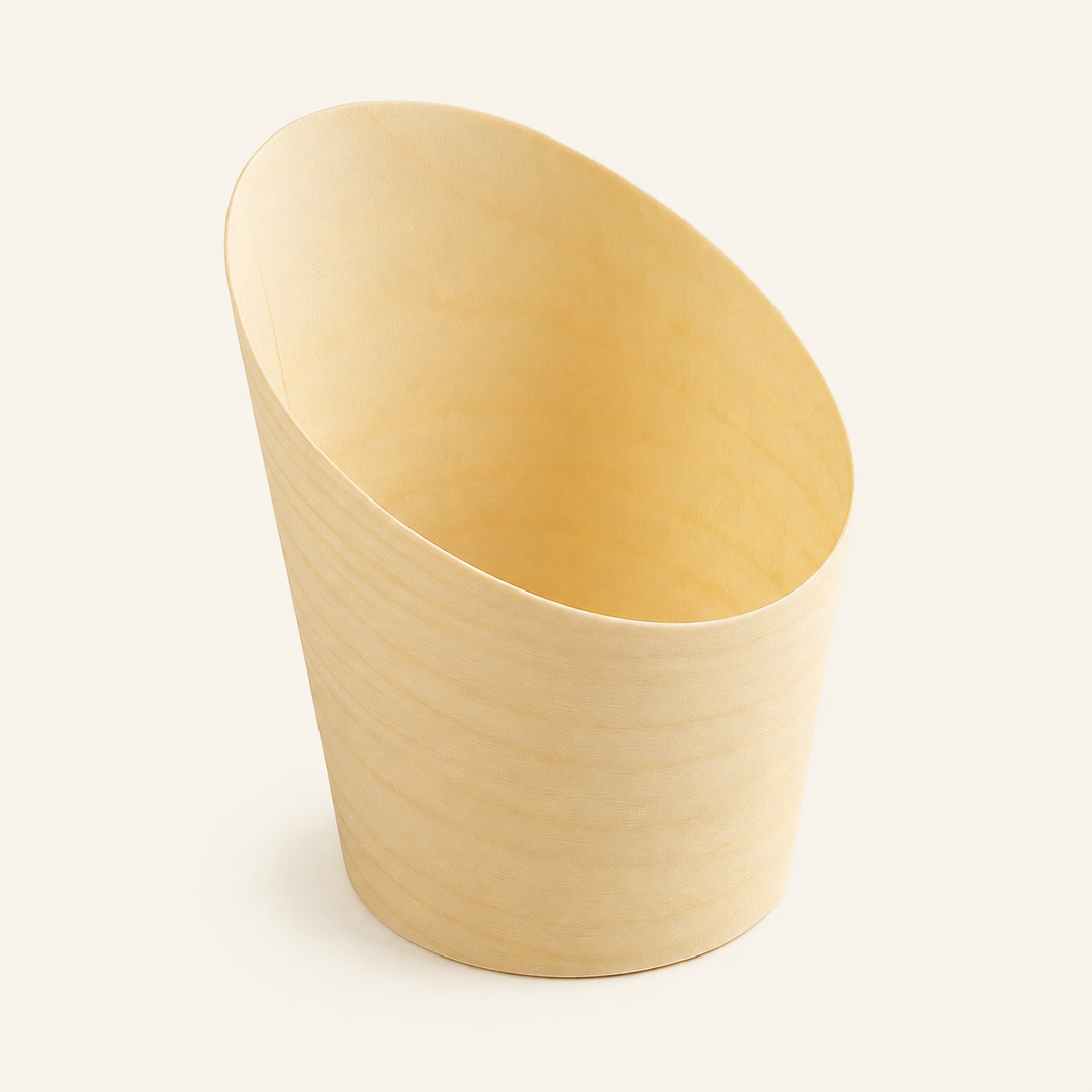 Wooden Inclined Cups – 2.5, 3, 3.5 Inch by Tia Leaf